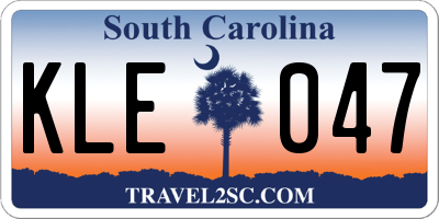 SC license plate KLE047