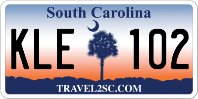 SC license plate KLE102