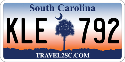 SC license plate KLE792
