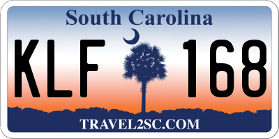 SC license plate KLF168