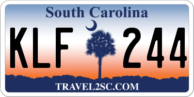 SC license plate KLF244