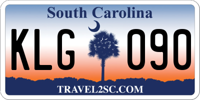 SC license plate KLG090