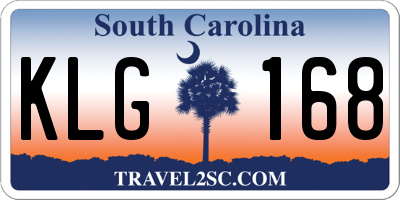 SC license plate KLG168