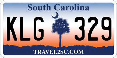 SC license plate KLG329