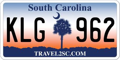 SC license plate KLG962