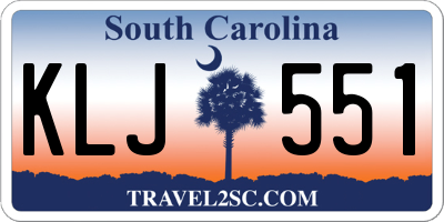 SC license plate KLJ551