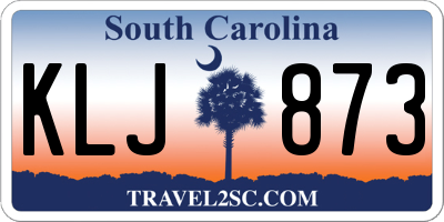 SC license plate KLJ873