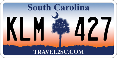 SC license plate KLM427