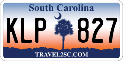 SC license plate KLP827