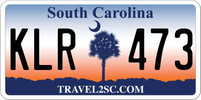 SC license plate KLR473