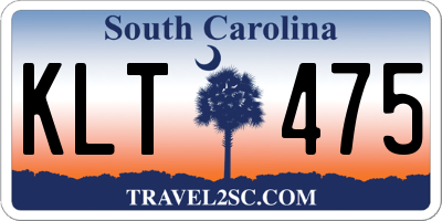 SC license plate KLT475