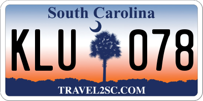 SC license plate KLU078