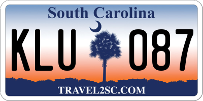 SC license plate KLU087