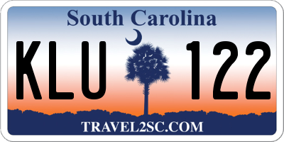 SC license plate KLU122