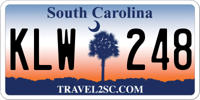 SC license plate KLW248