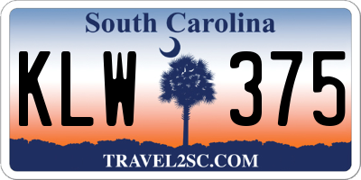 SC license plate KLW375