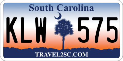 SC license plate KLW575