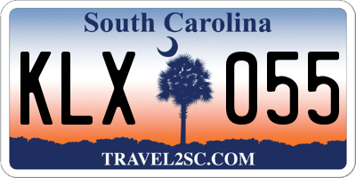 SC license plate KLX055