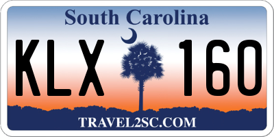 SC license plate KLX160