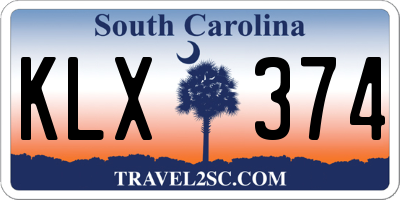 SC license plate KLX374