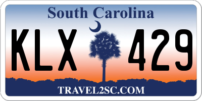 SC license plate KLX429