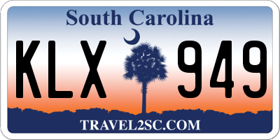 SC license plate KLX949