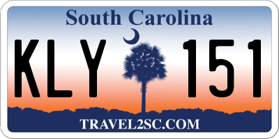 SC license plate KLY151