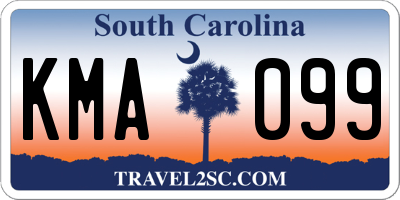 SC license plate KMA099