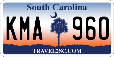 SC license plate KMA960
