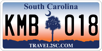 SC license plate KMB018