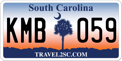 SC license plate KMB059