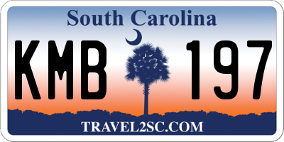SC license plate KMB197