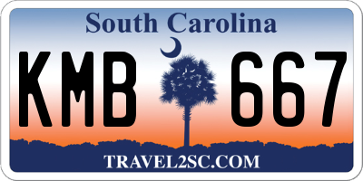 SC license plate KMB667