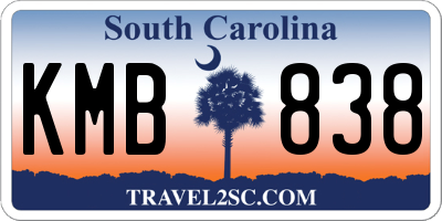 SC license plate KMB838
