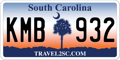 SC license plate KMB932
