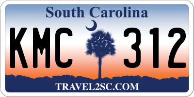 SC license plate KMC312