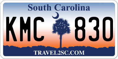 SC license plate KMC830