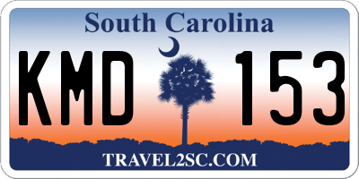 SC license plate KMD153
