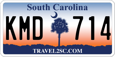 SC license plate KMD714