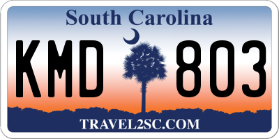 SC license plate KMD803