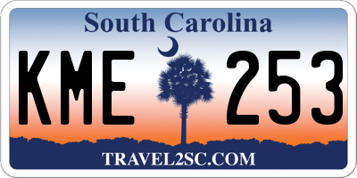 SC license plate KME253