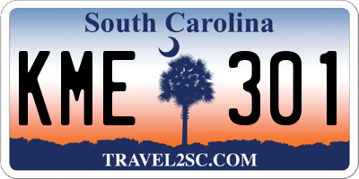 SC license plate KME301