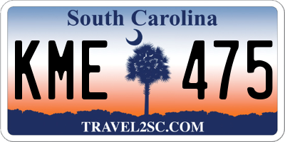 SC license plate KME475