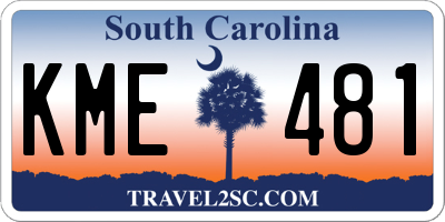 SC license plate KME481
