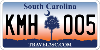 SC license plate KMH005