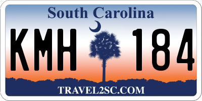 SC license plate KMH184
