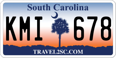 SC license plate KMI678