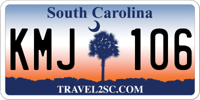 SC license plate KMJ106