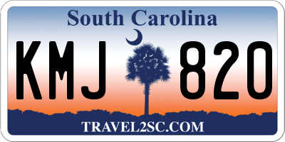 SC license plate KMJ820