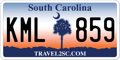 SC license plate KML859